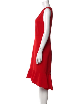 Alice + Olivia V-Neck Midi Length Dress