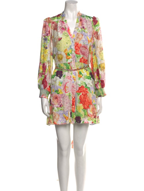 Alice + Olivia Floral Print Mini Dress
