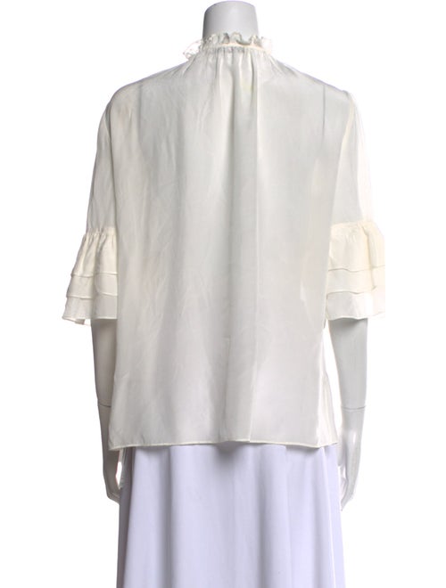 Alice + Olivia Silk Tie Neck Blouse