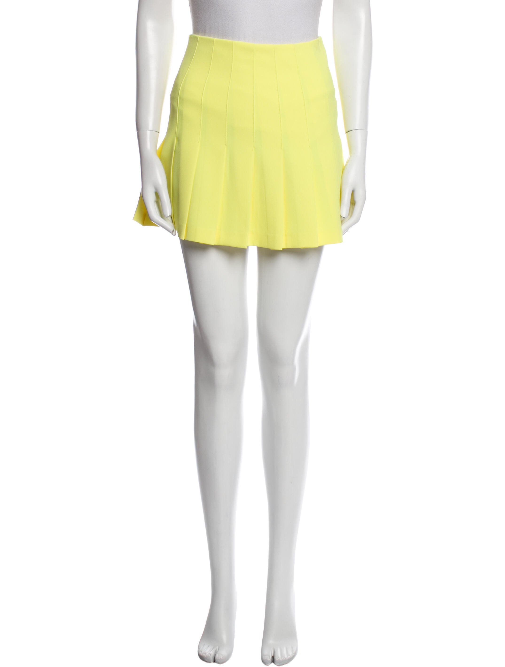 Alice + Olivia Pleated Accents Mini Skirt