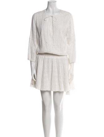 Alice + Olivia Tie Neck Mini Dress