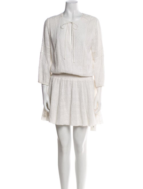 Alice + Olivia Tie Neck Mini Dress