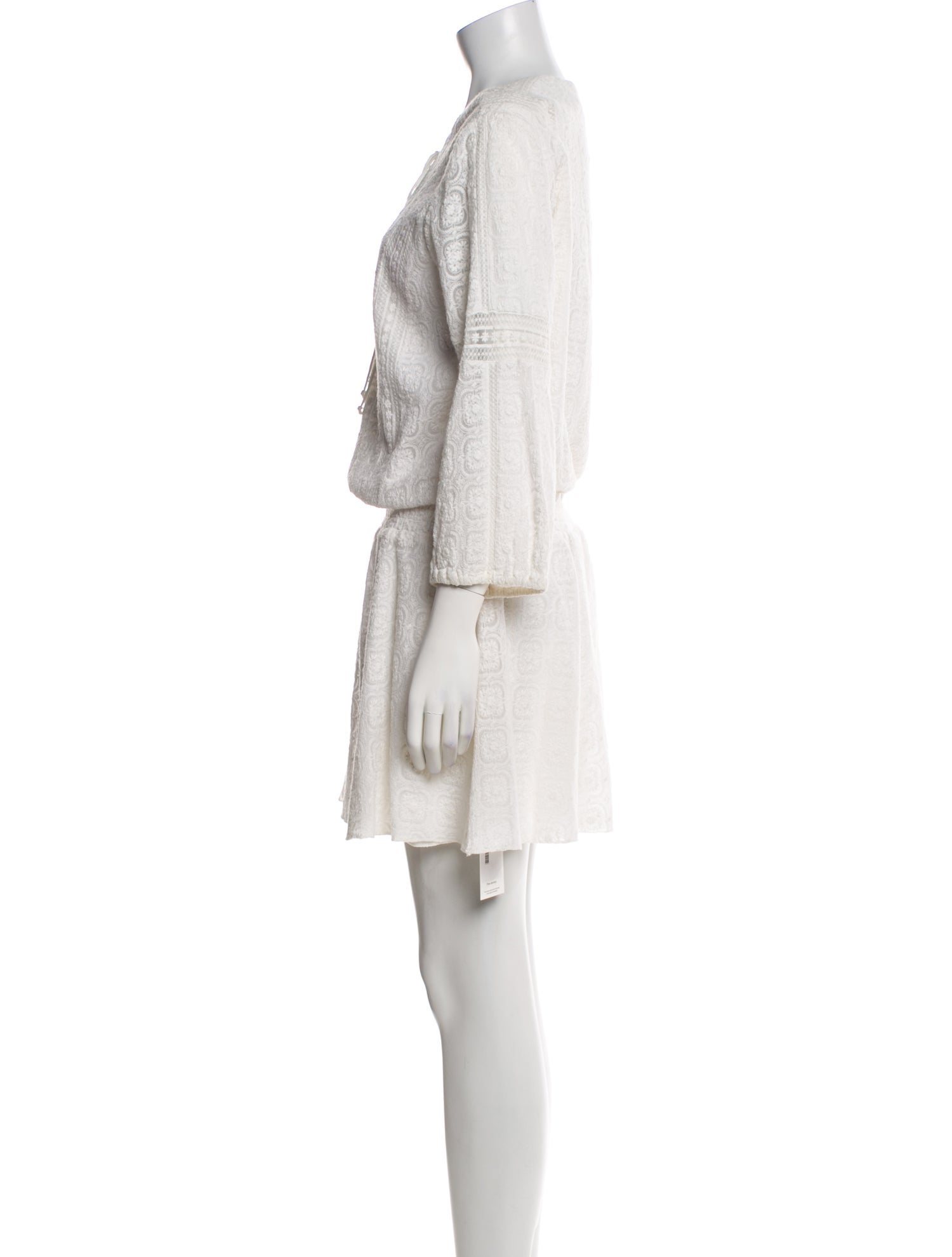 Alice + Olivia Tie Neck Mini Dress