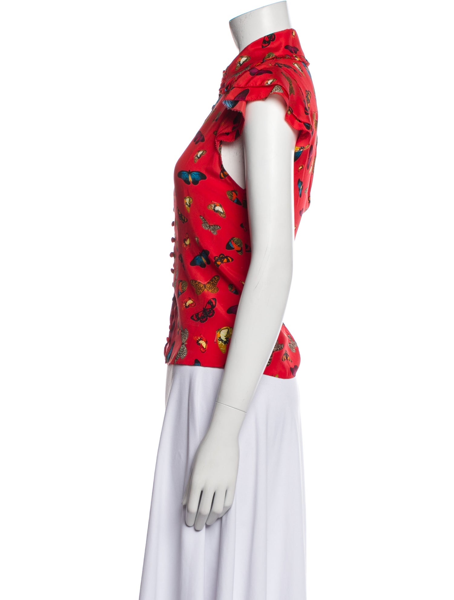 Alice + Olivia Silk Printed Top