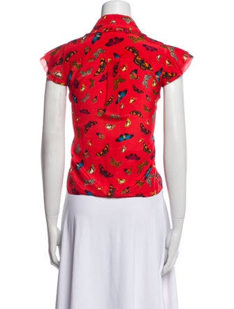 Alice + Olivia Silk Printed Top