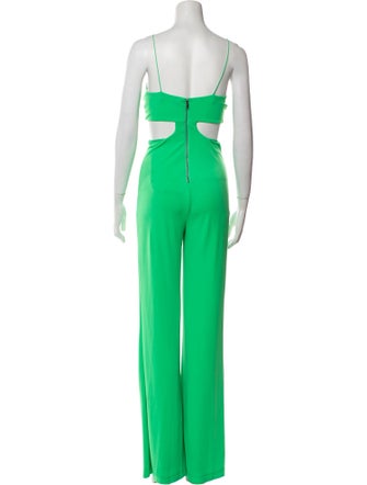 Alice + Olivia Plunge Neckline Jumpsuit