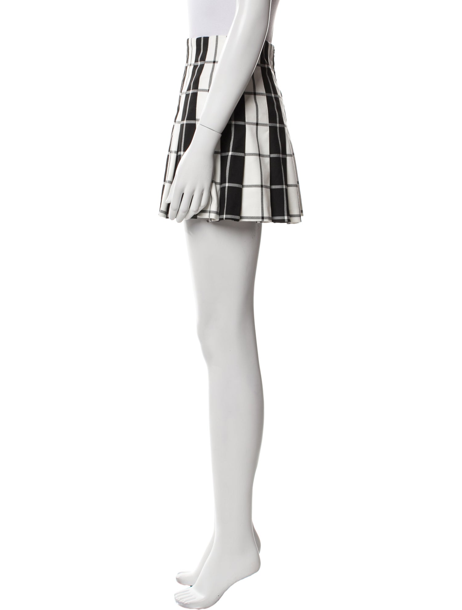 Alice + Olivia Plaid Print Mini Skirt