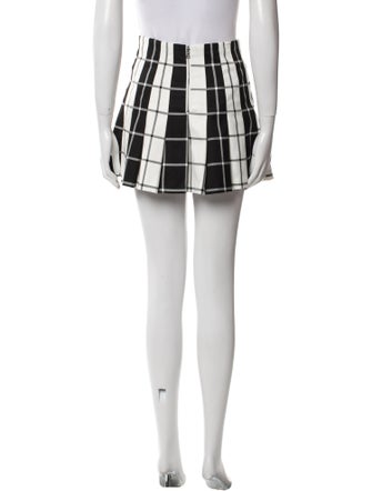 Alice + Olivia Plaid Print Mini Skirt