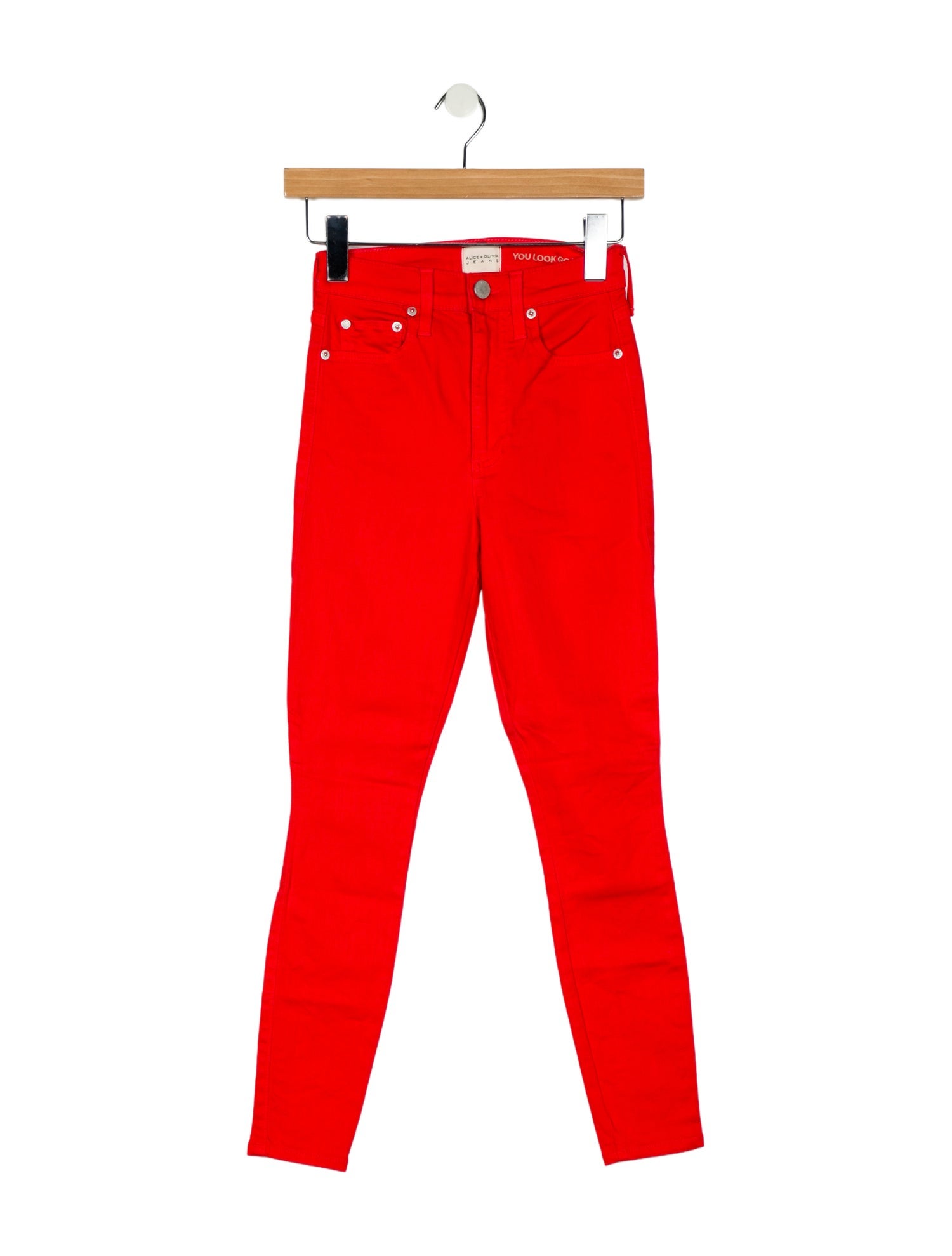 Alice + Olivia Mid-Rise Skinny Leg Jeans