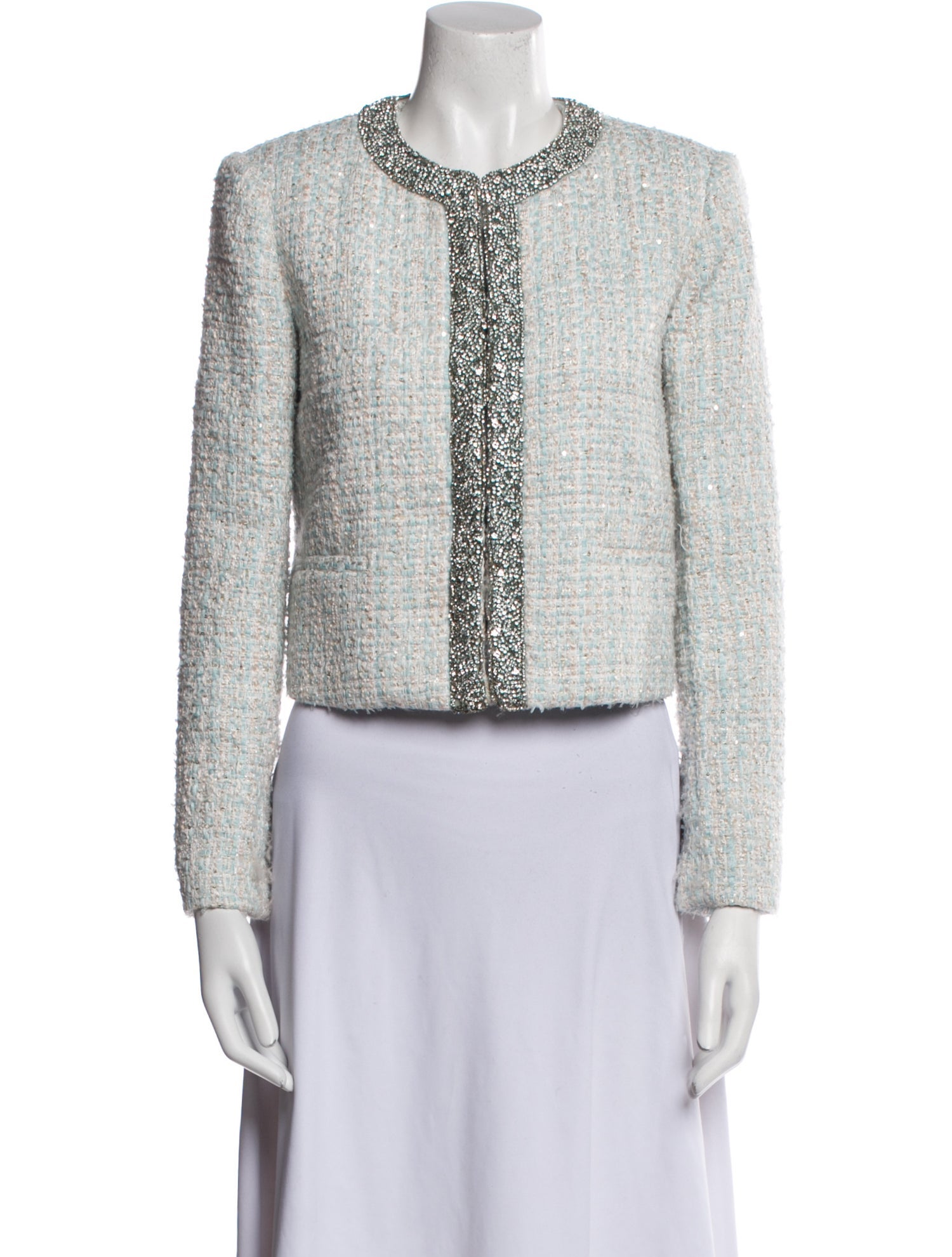 Alice + Olivia Tweed Pattern Evening Jacket