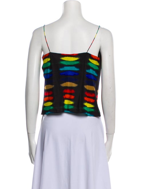 Alice + Olivia Silk Striped Crop Top