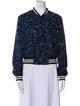 Alice + Olivia Silk Patterned Bomber Jacket