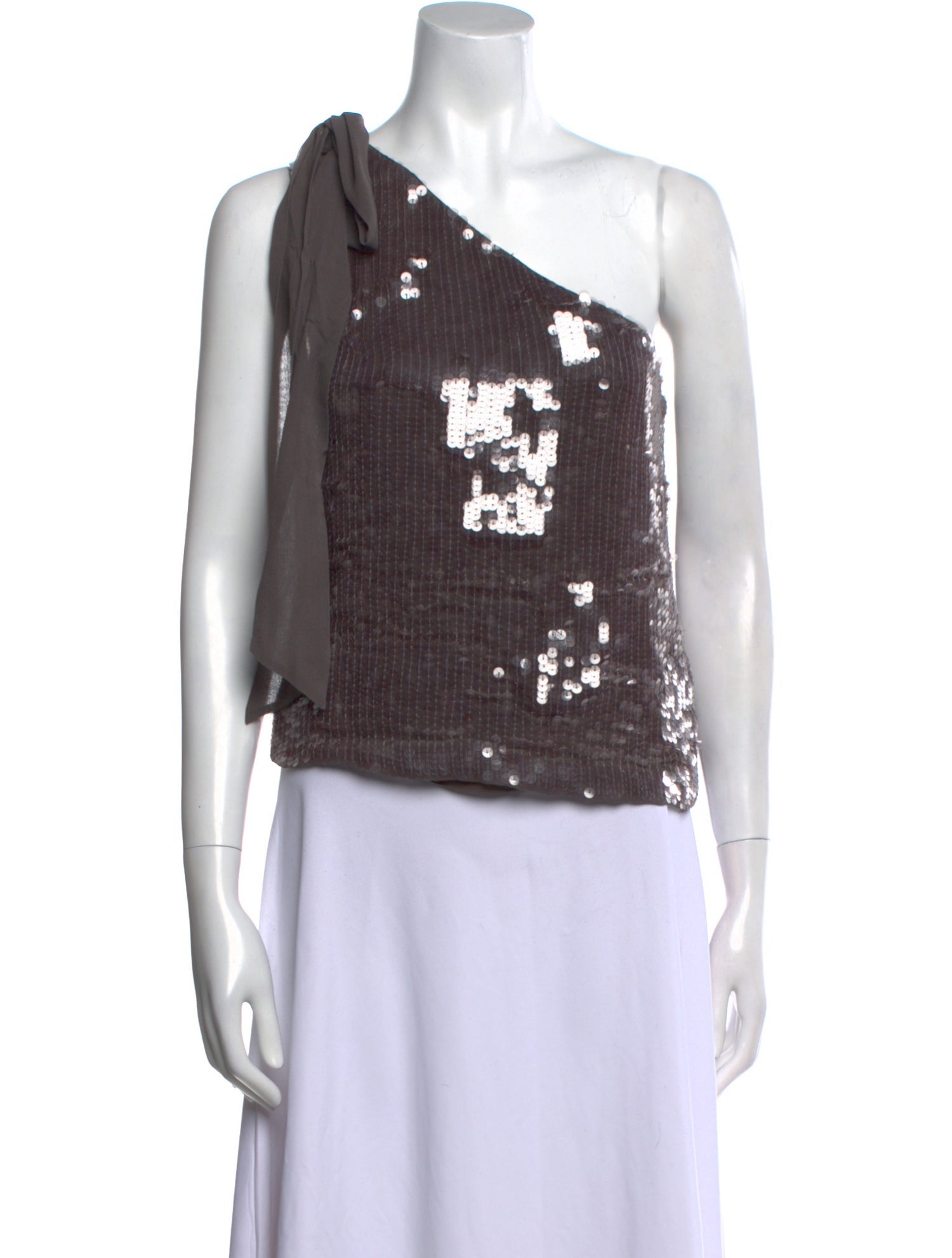 Alice + Olivia Silk Patterned Crop Top