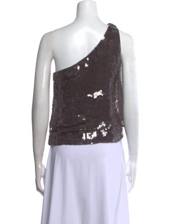 Alice + Olivia Silk Patterned Crop Top