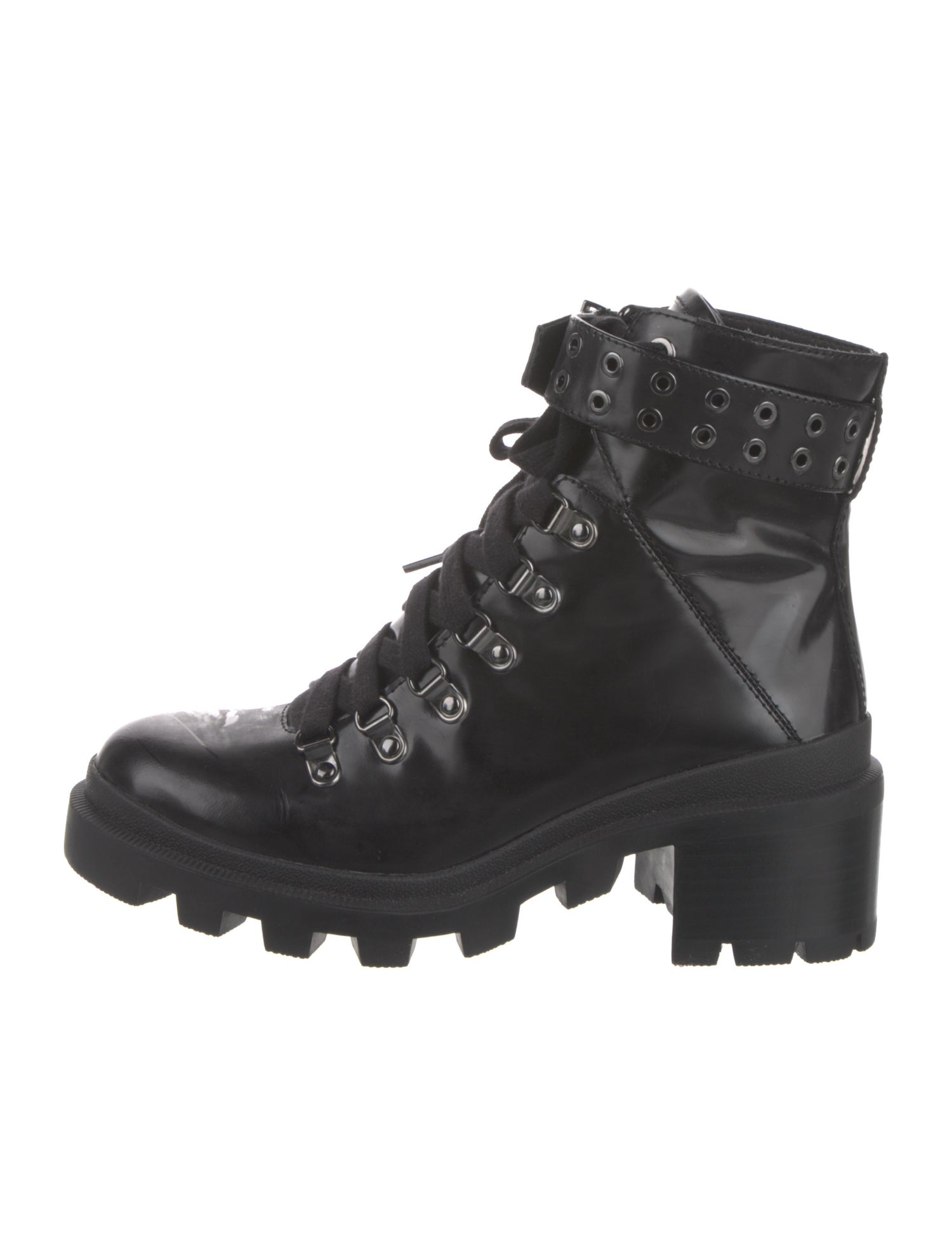 Alice + Olivia Patent Leather Combat Boots