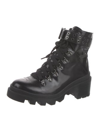 Alice + Olivia Patent Leather Combat Boots