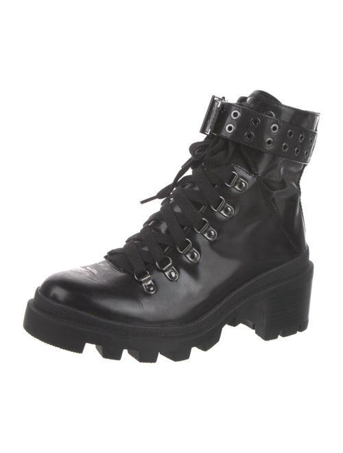 Alice + Olivia Patent Leather Combat Boots
