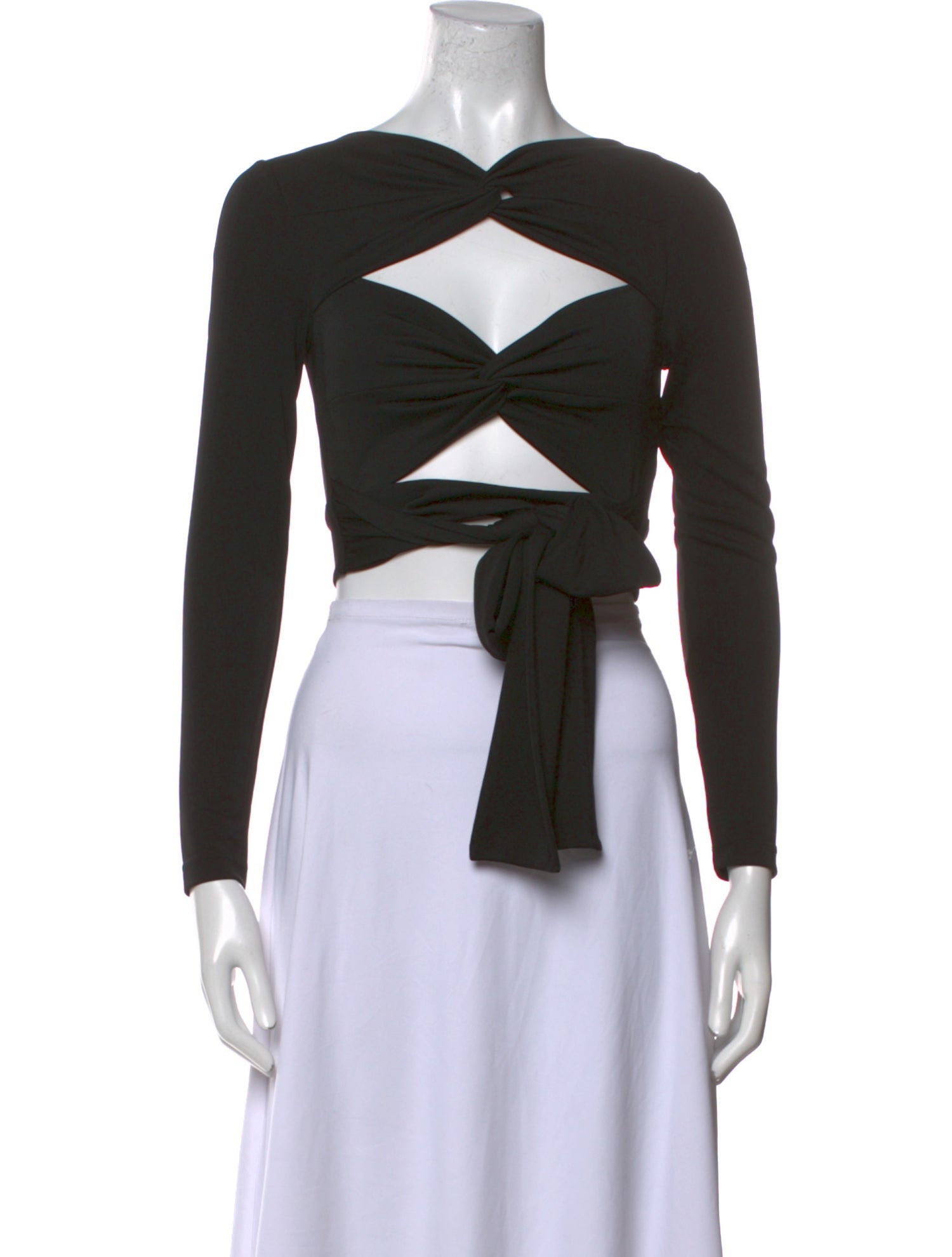 Alice + Olivia V-Neck Long Sleeve Crop Top w/ Tags