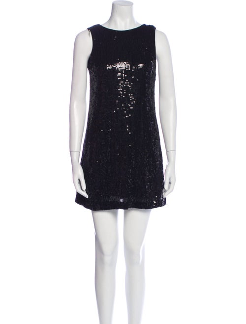 Alice + Olivia Bateau Neckline Mini Dress