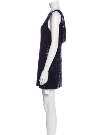 Alice + Olivia Bateau Neckline Mini Dress