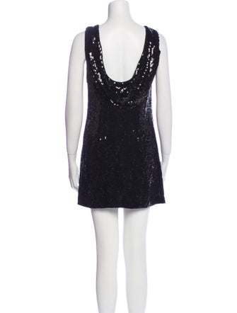 Alice + Olivia Bateau Neckline Mini Dress