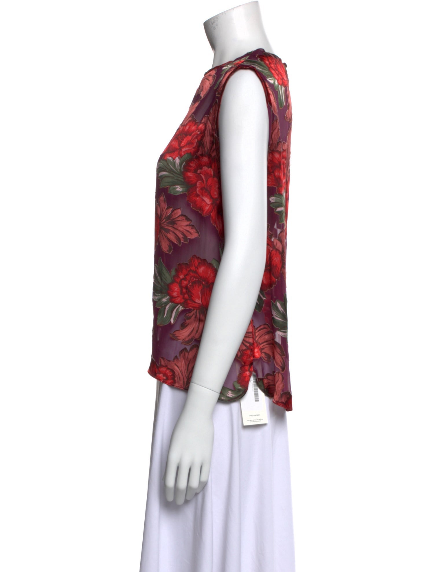 Alice + Olivia Floral Print Crew Neck Blouse