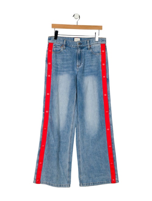 Alice + Olivia Mid-Rise Wide Leg Jeans