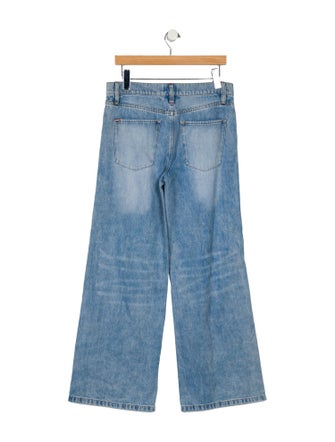 Alice + Olivia Mid-Rise Wide Leg Jeans
