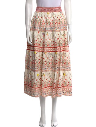 Alice + Olivia Floral Print Midi Length Skirt