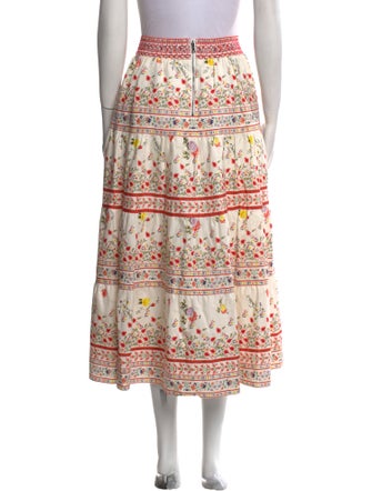 Alice + Olivia Floral Print Midi Length Skirt