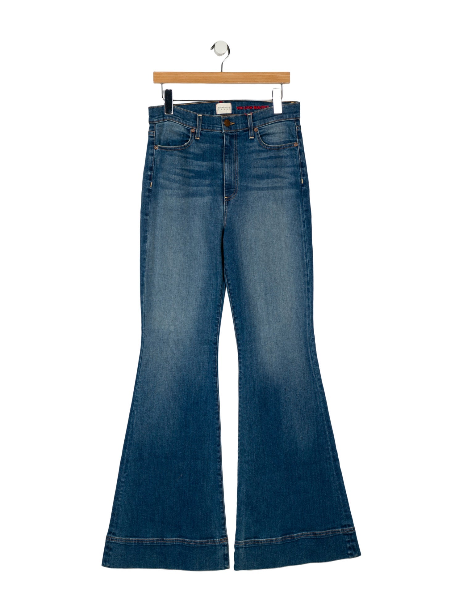 Alice + Olivia High-Rise Wide Leg Jeans