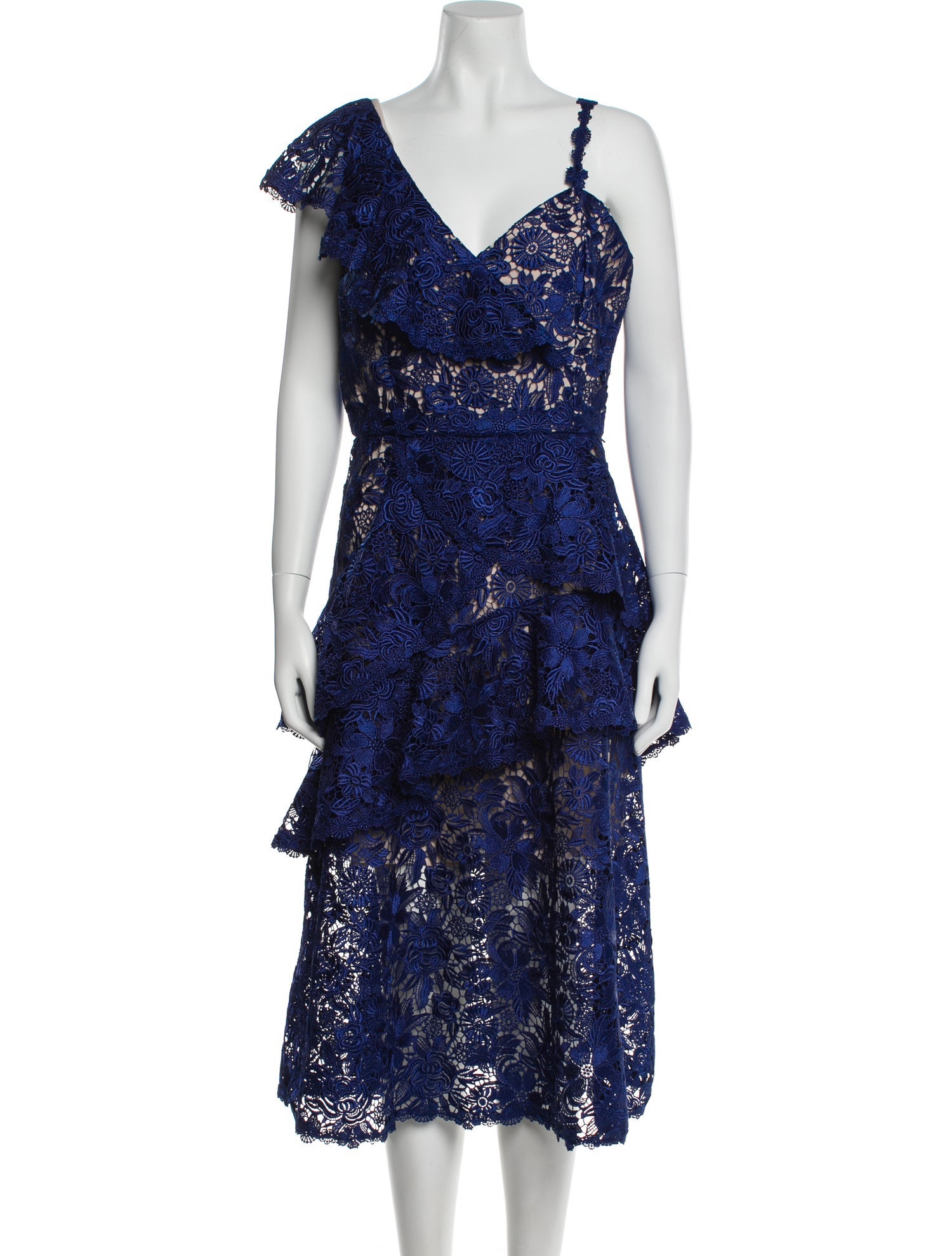 Alice + Olivia Lace Pattern Long Dress