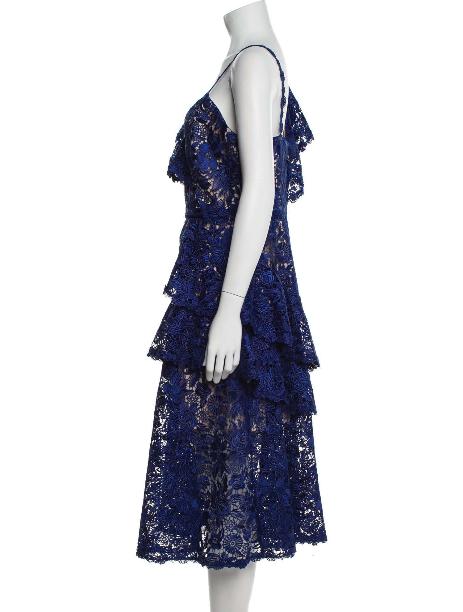 Alice + Olivia Lace Pattern Long Dress