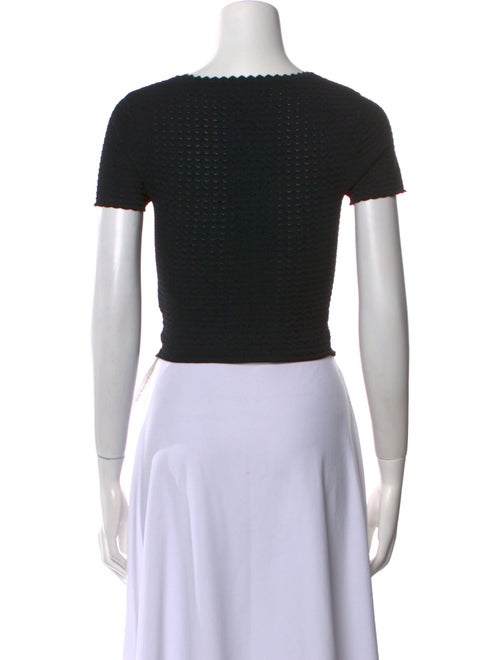 Alice + Olivia Scoop Neck Short Sleeve Crop Top