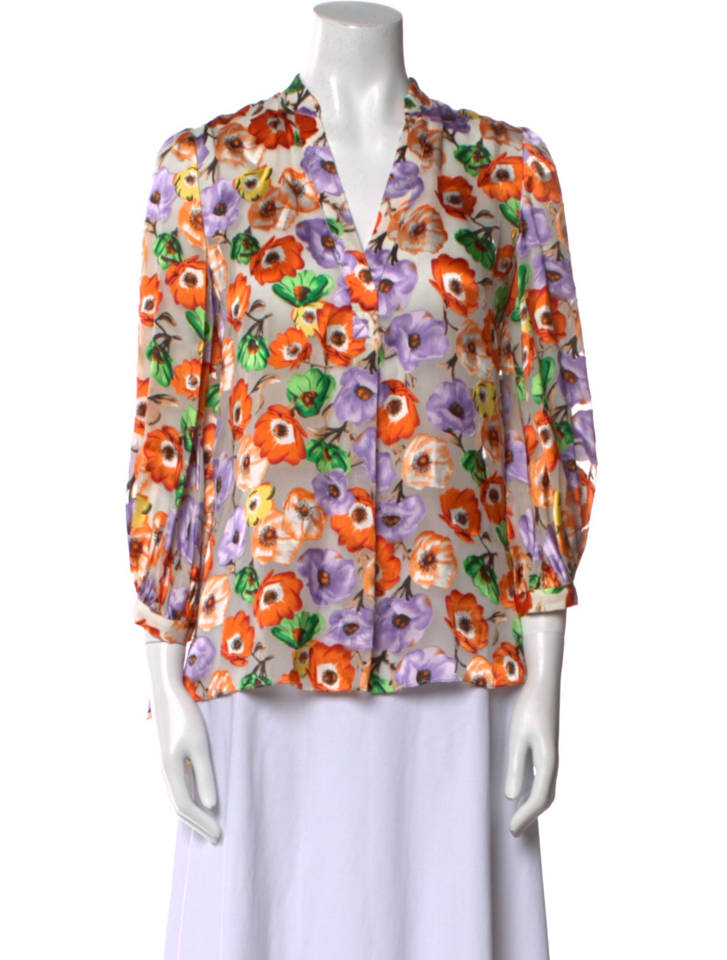Alice + Olivia Silk Printed Blouse
