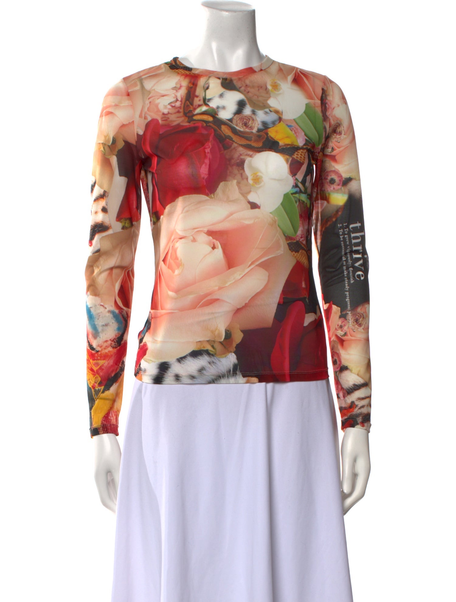 Alice + Olivia Floral Print Crew Neck Blouse w/ Tags