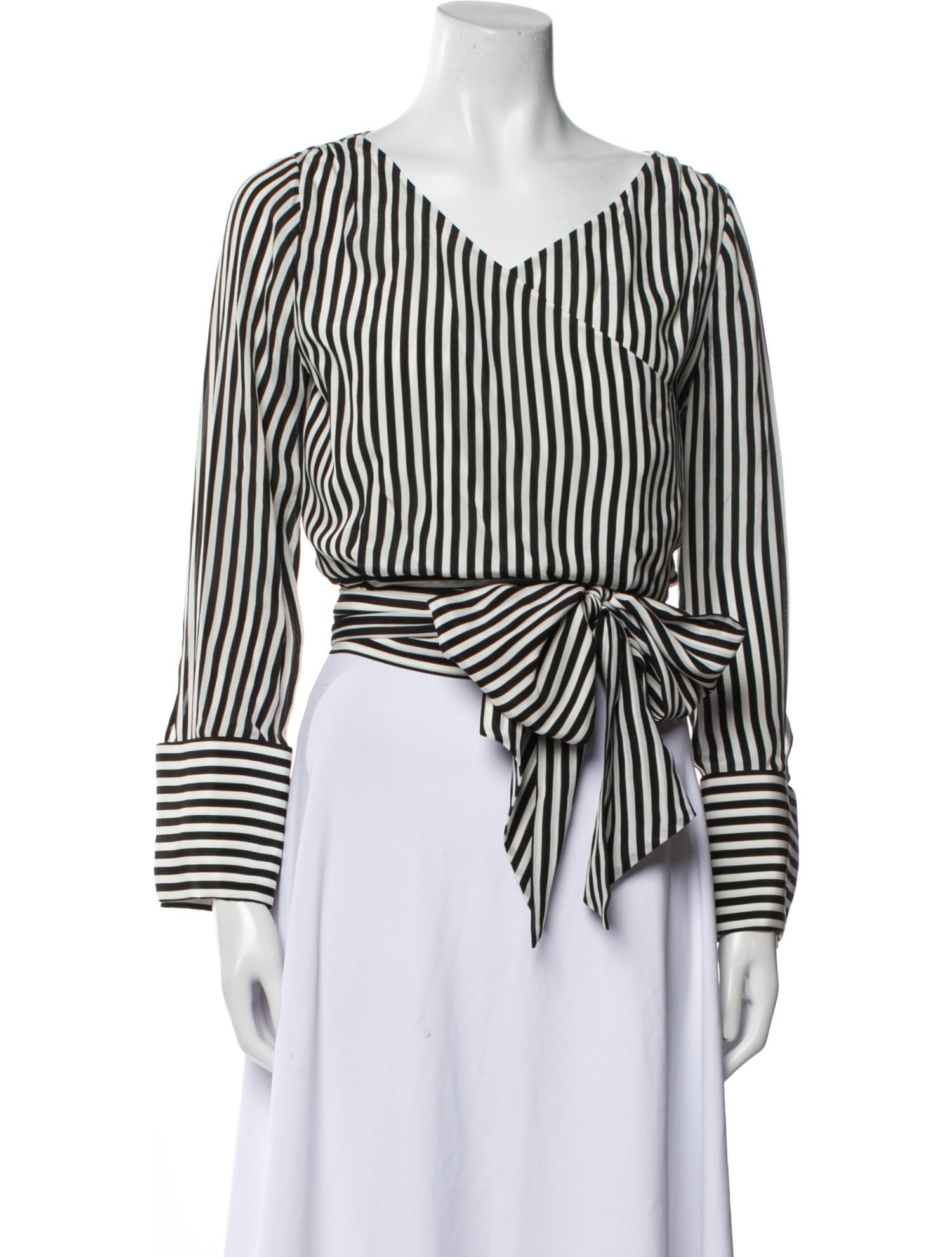 Alice + Olivia Silk Striped Crop Top w/ Tags