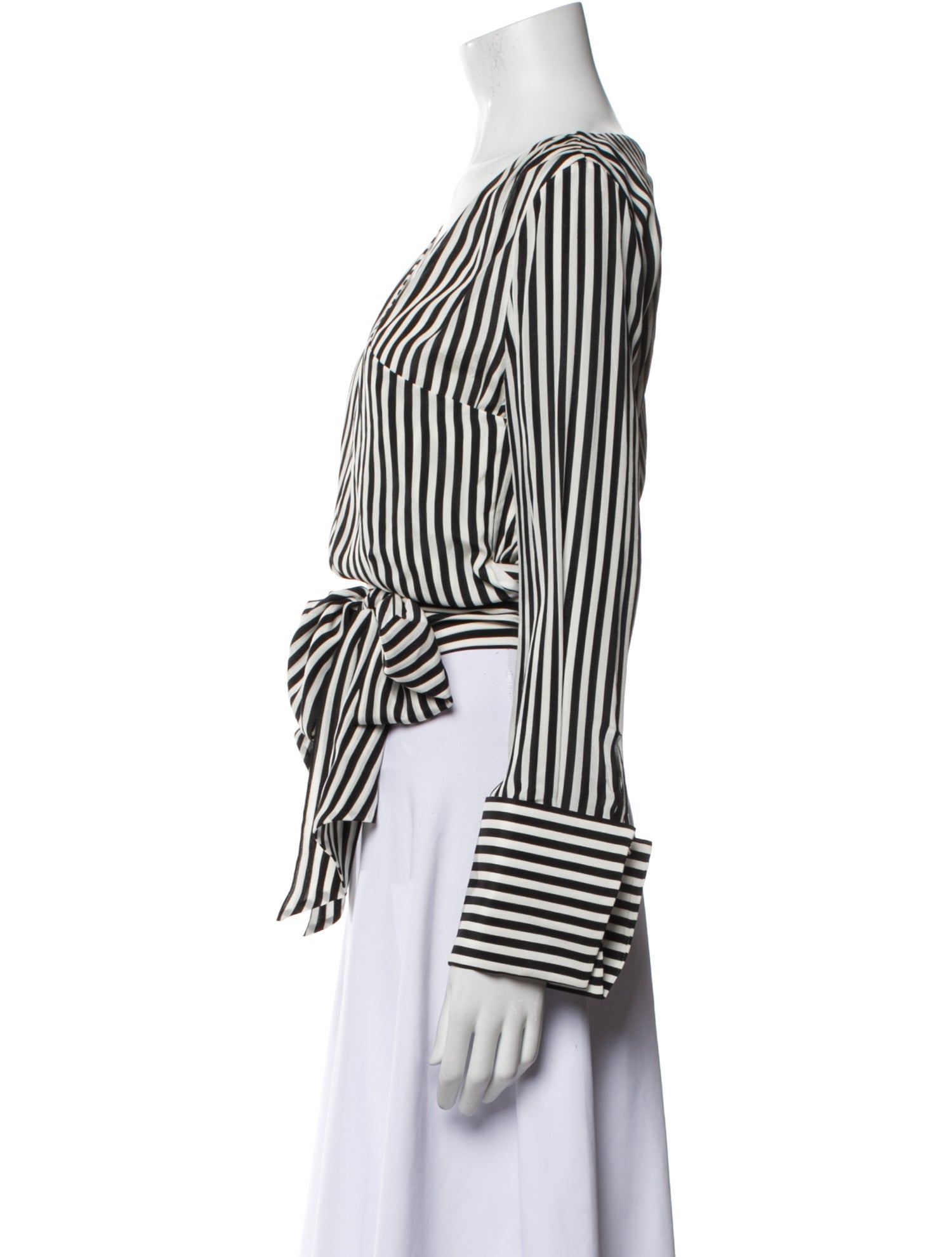 Alice + Olivia Silk Striped Crop Top w/ Tags