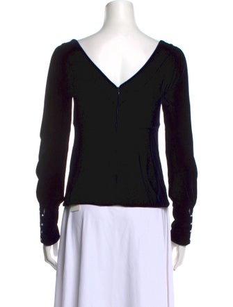 Alice + Olivia V-Neck Long Sleeve Top