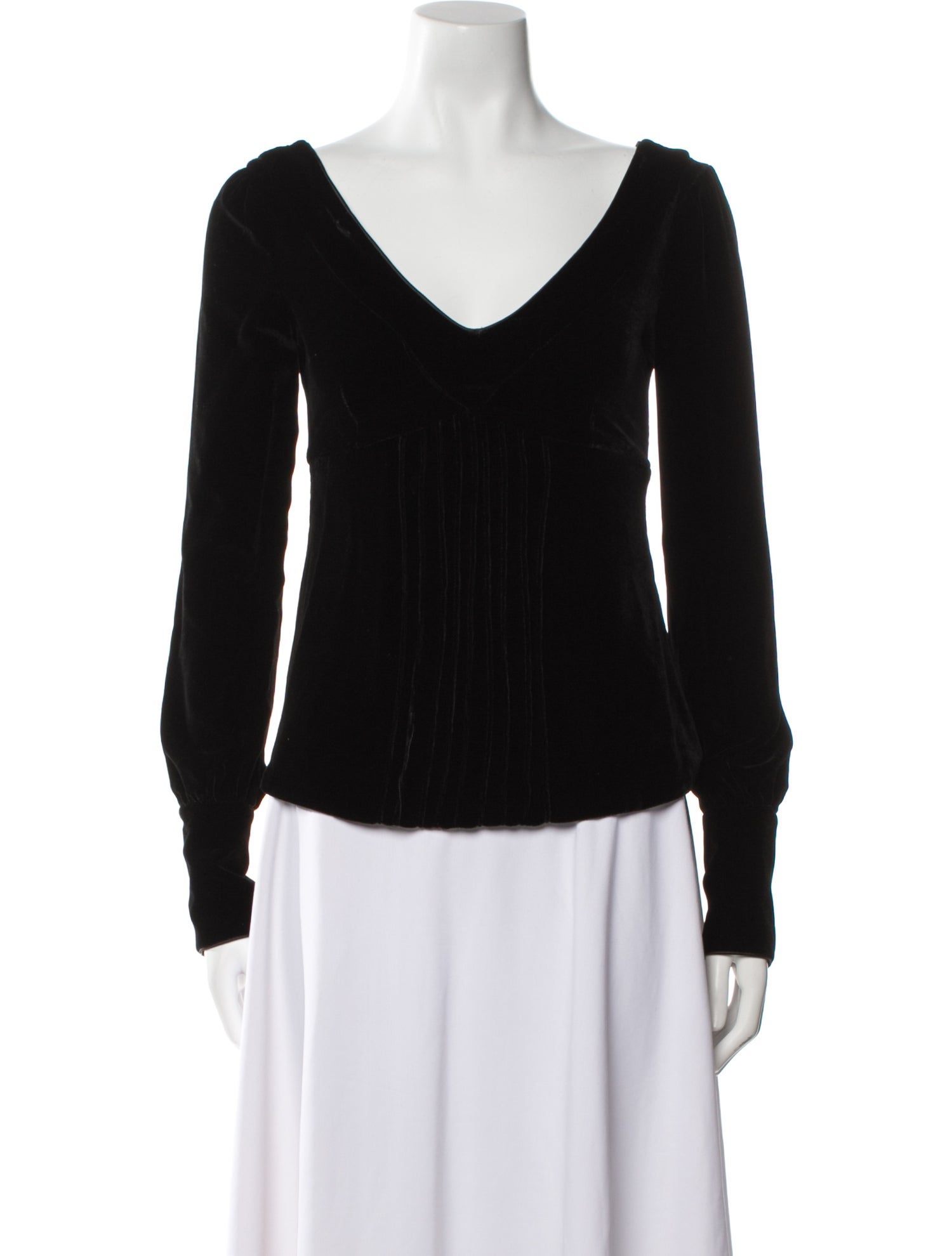 Alice + Olivia V-Neck Long Sleeve Top