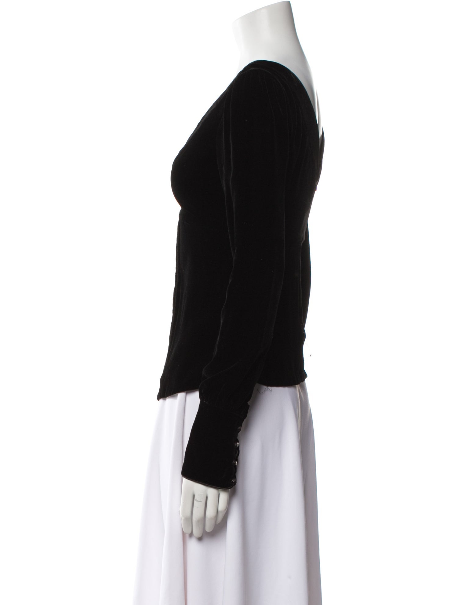 Alice + Olivia V-Neck Long Sleeve Top