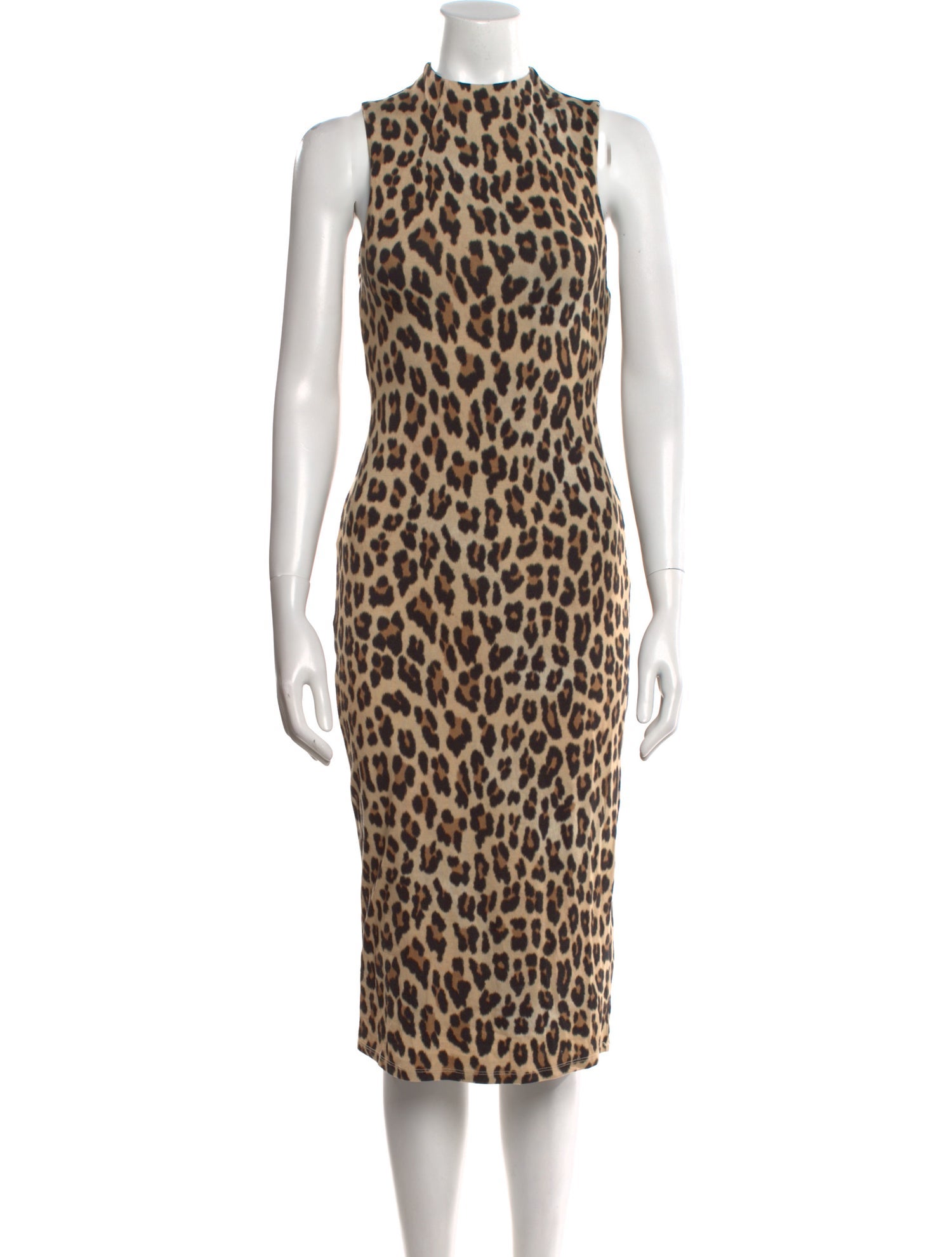 Alice + Olivia Animal Print Midi Length Dress