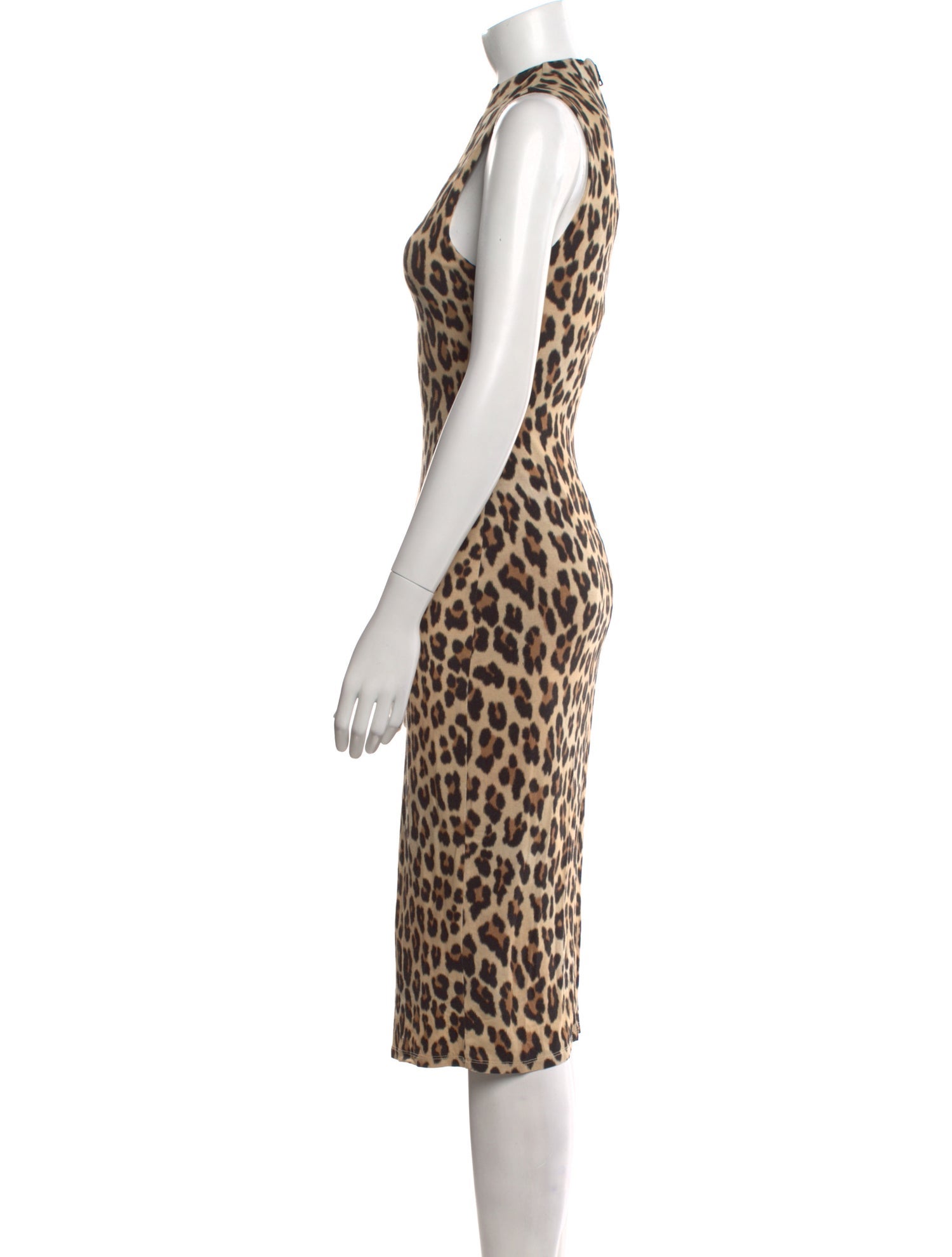 Alice + Olivia Animal Print Midi Length Dress