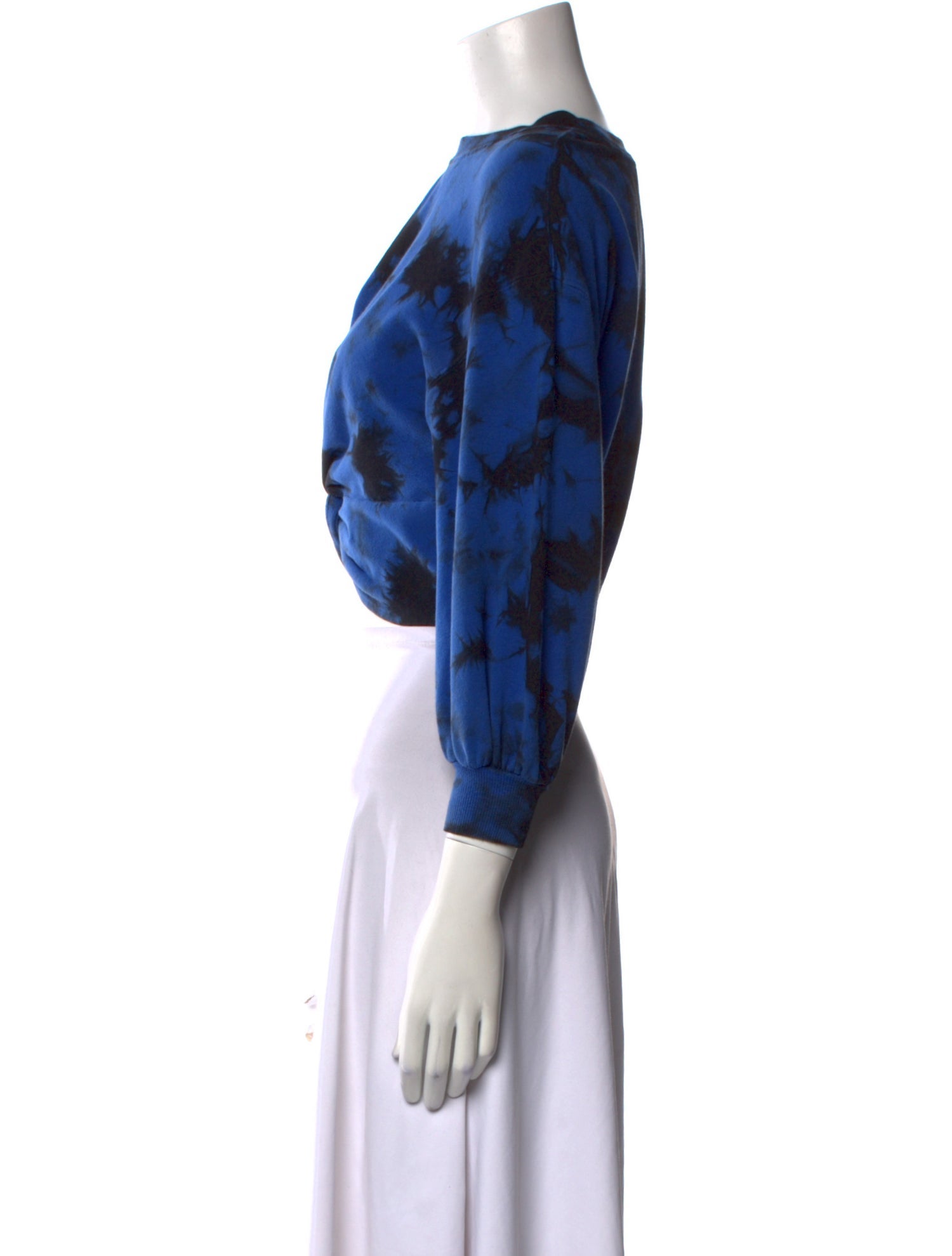 Alice + Olivia Printed Bateau Neckline Crop Top