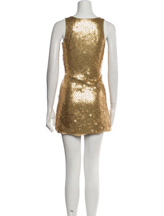 Alice + Olivia Scoop Neck Mini Dress