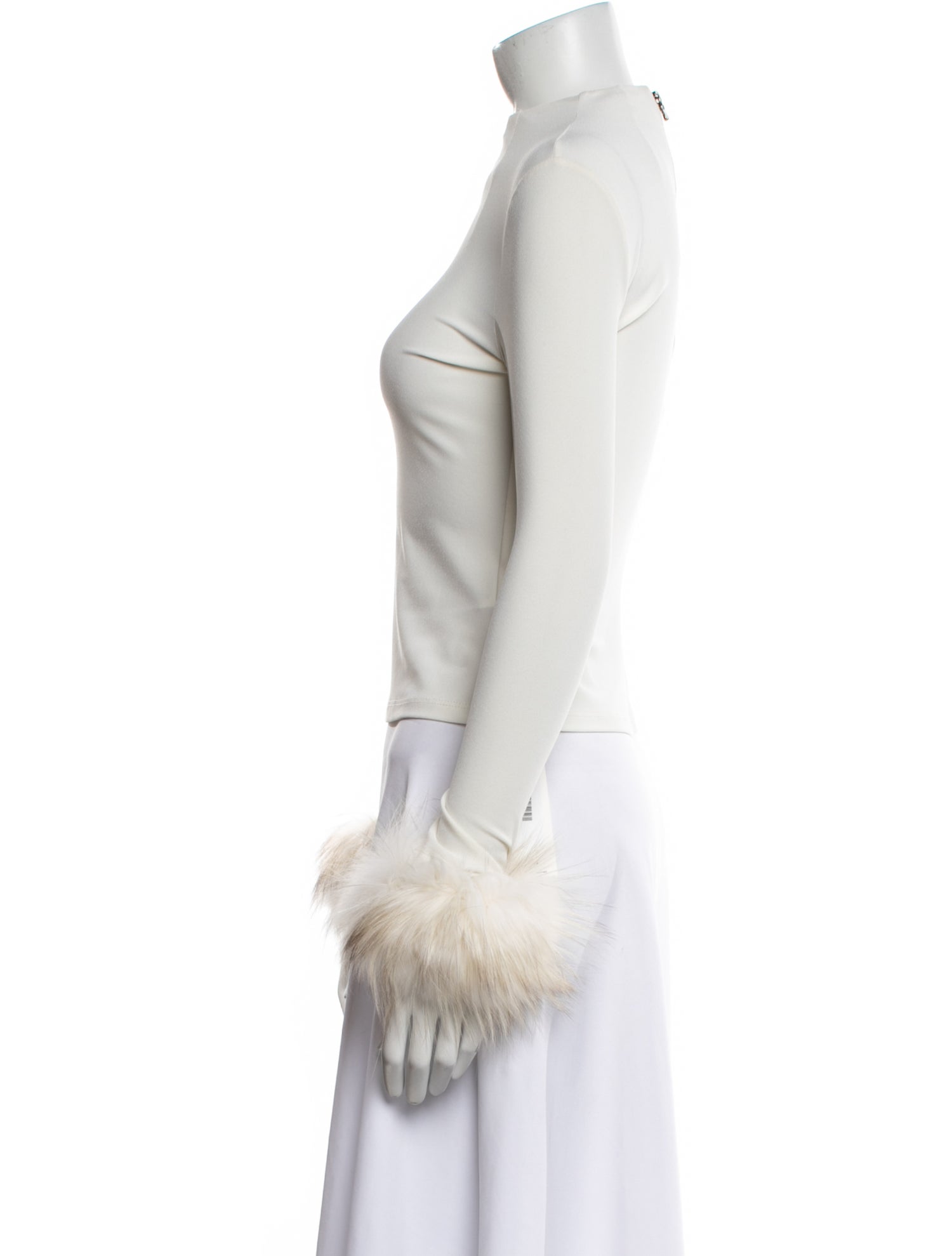 Alice + Olivia Mock Neck Long Sleeve Blouse