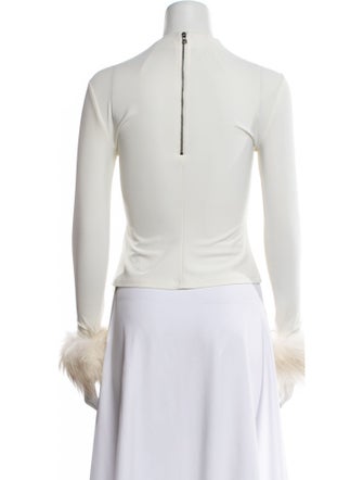 Alice + Olivia Mock Neck Long Sleeve Blouse