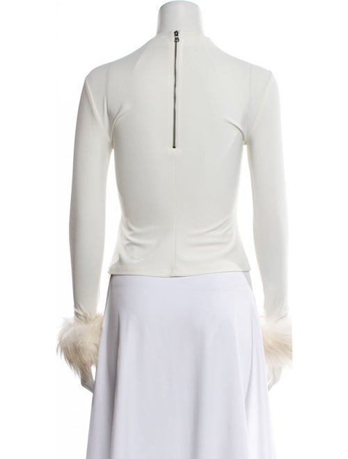 Alice + Olivia Mock Neck Long Sleeve Blouse