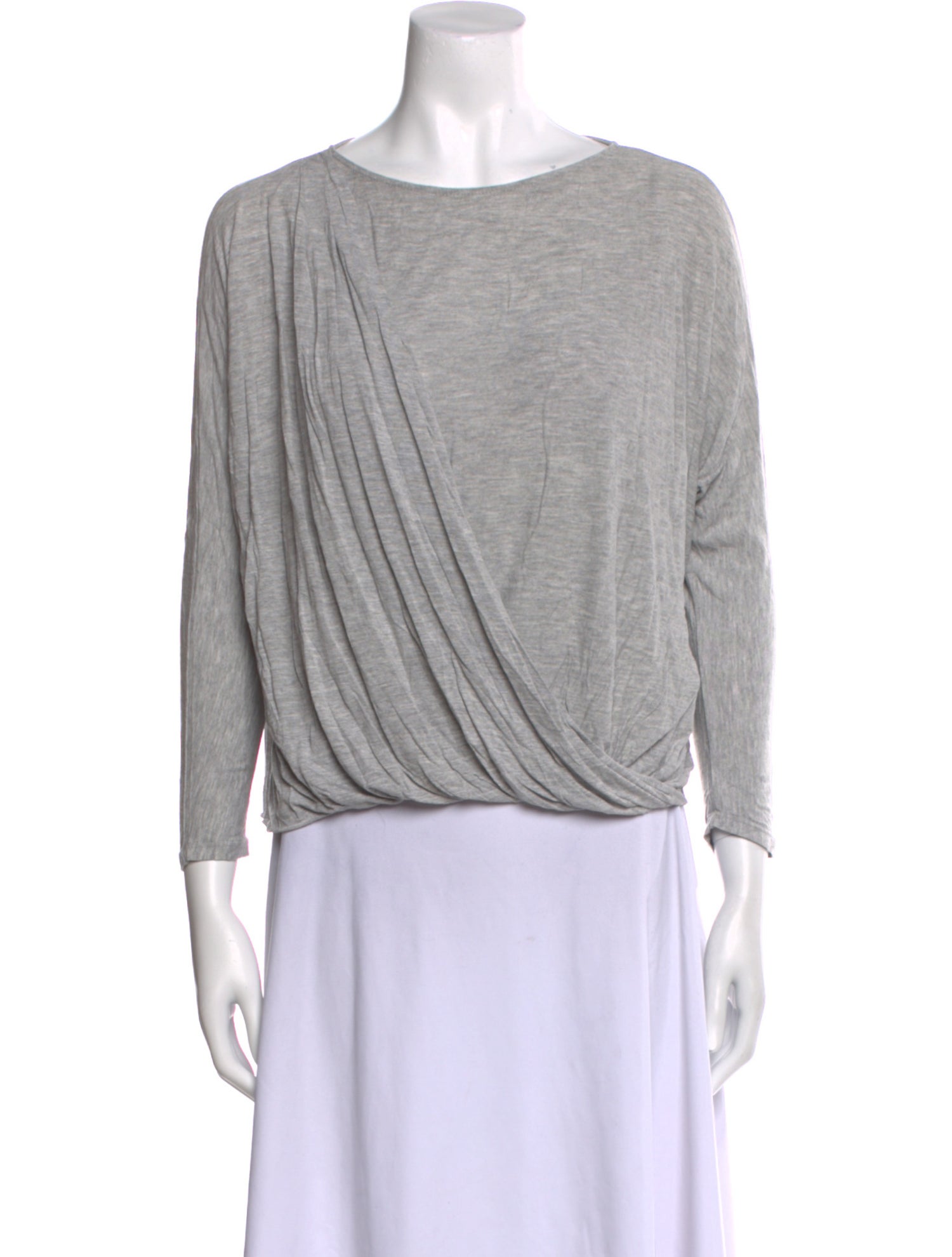 Alice + Olivia Scoop Neck Three-Quarter Sleeve Top