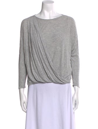 Alice + Olivia Scoop Neck Three-Quarter Sleeve Top